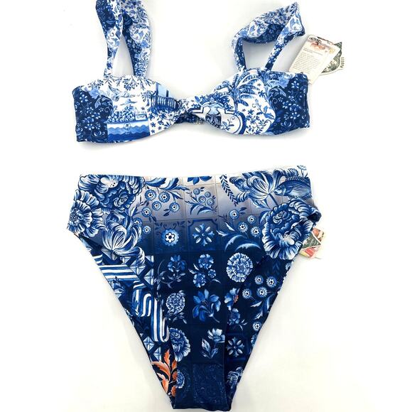 Agua Bendita Malory Tales Bikini Top and Alicia Bikini Bottom Size M - Picture 5 of 12